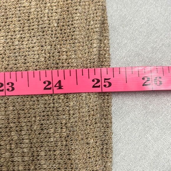 Talulla Tan Oversized V Neck Long Sleeve Stretch Pullover Sweater Medium Boho - Picture 9 of 9